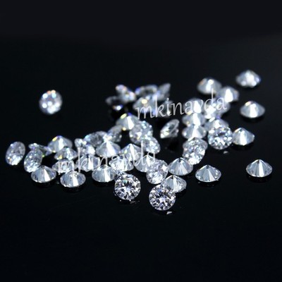 Natural DE Color VVS1 White Certified Diamond 1.50 MM Round Brilliant Cut 50 Pcs
