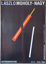 Poster Plakat - Laszlo Moholy-Nagy - Original - Museum Fridericianum Kassel 1991