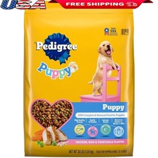 30lb Puppy Dry Dog Food Chicken Rice Vegetable Kibble Growth Immunity Support US 1.30 per pound