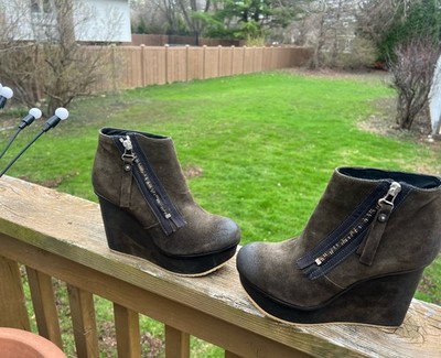 Diesel Wedge Boots Zip Up Size:7.5 US / 38 UR