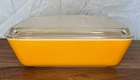 Vintage Pyrex 0503 & 503C W/Lid Orange Refrigerator Dish