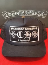 New Chrome Hearts CH LONDON Trucker Cap Black/White.
