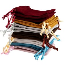 50pcs Coloful Velvet Bag Jewelry Packing Velvet Drawstring Gift Bags and Pouches