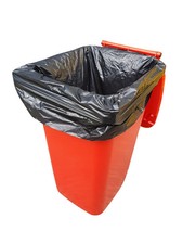 Bin Liners - 240 Ltr - Pack of 50 - Black 2 PK =100 Bags 100% recycled materials