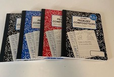 4- Primary Composition Notebook, Wide Ruled Paper, Grades K-2 Writing Workbook