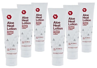Forever Aloe Heat Lotion Smoothing Massage Lotion 118ML (Pack of 6)