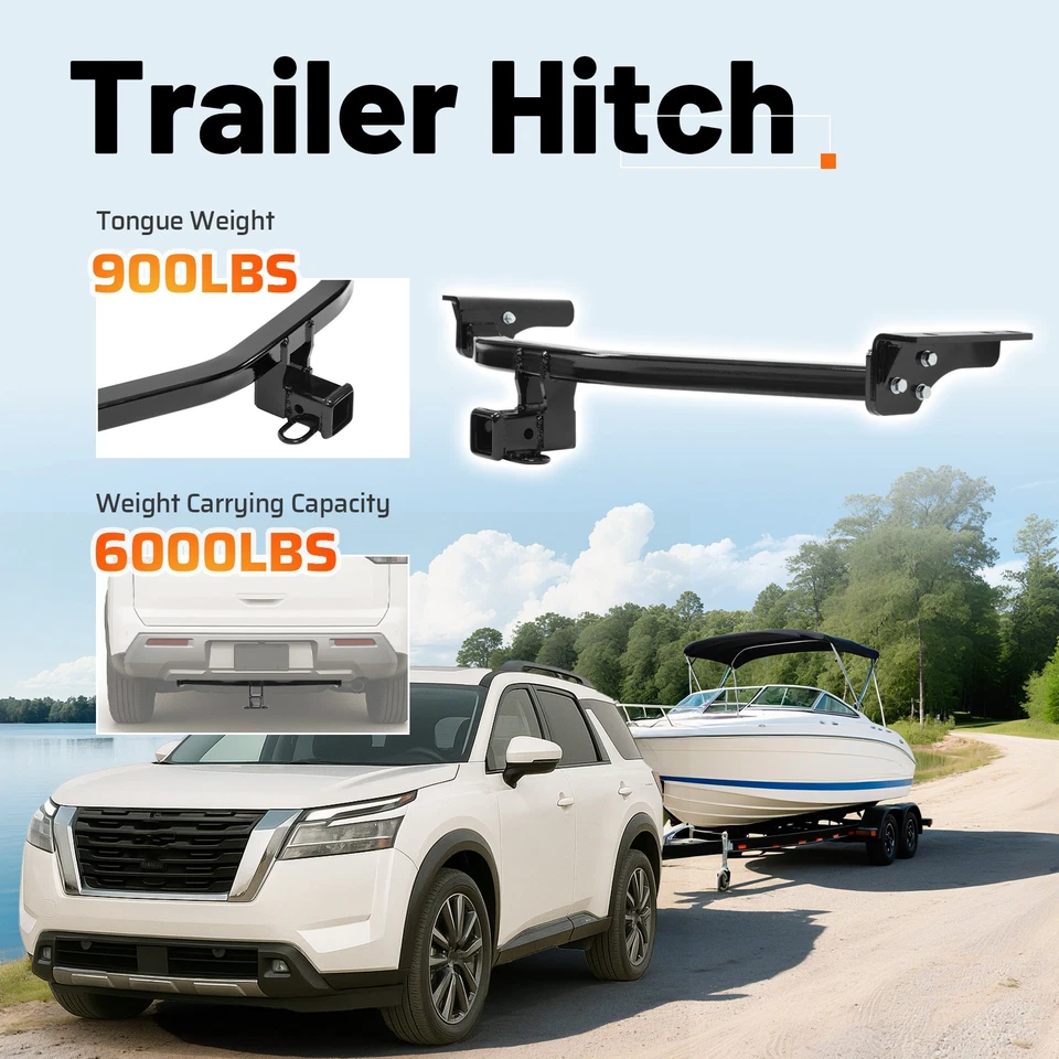 Class 3 Trailer Hitch 2" Receiver For Nissan Pathfinder Infiniti QX60 2022-2025 Foto 3 de 4
