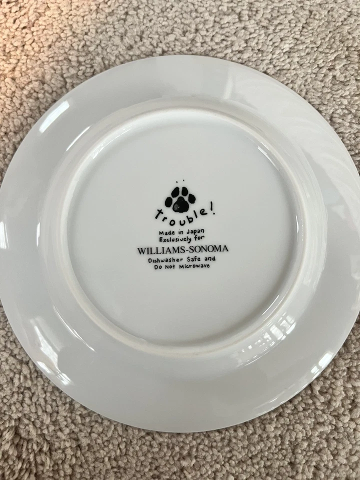 6 platos de postre Williams-Sonoma Bull Terrier para perros con problemas Navidad Foto 2 de 4