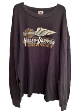 Mens Harley Davidson Long Sleeve Shirt 2XL 2016 QUAID Loma Linda CA