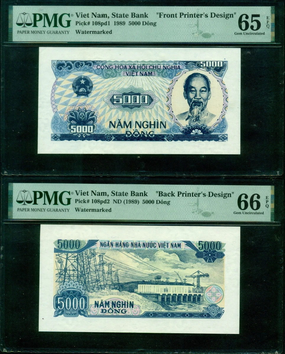 ベトナム 5000ドン SPECIMEN 1975年 ベトナム 5000ドン SPECIMEN 1975年 1975 Vietnamese Paper Money for