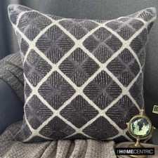 Gray Throw Pillow Cover Velvet Pillowcases Geometric - Graphite Luxe