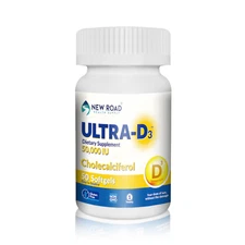 New Road Health Supply ULTRA-D3 50,000 IU, Once a Week, Softgel, 50 Count