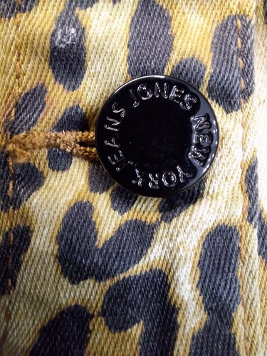 Jones New York All Over Animal Print Cropped Jacket Wirh Pockets Sz 1 X Stretch - Picture 4 of 13