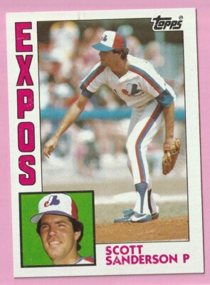 1984 Topps Head Entirely In Box Test Proof Blank Back SCOTT SANDERSON *8E
