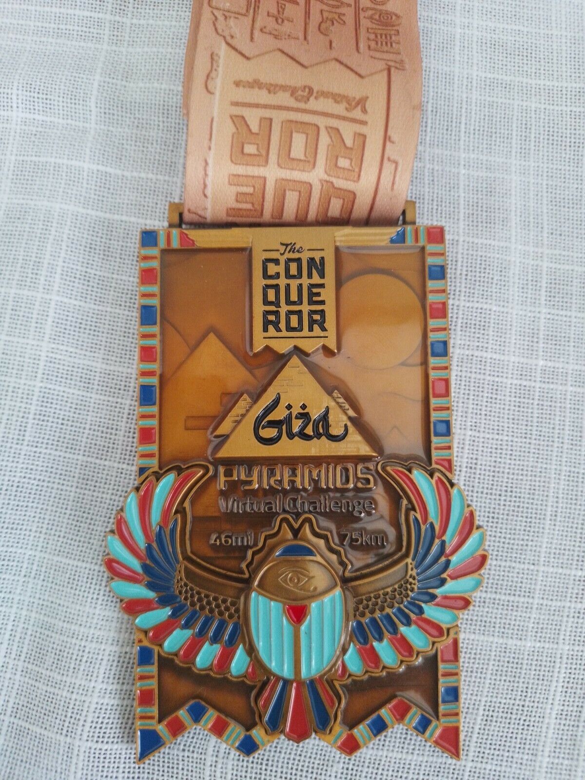 Giza Conqueror Virtual Challenge Medal With Scarab Charm