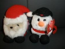 Lot of 2 NEW Puffkins Limited Edition Ho-Ho Santa  Flurry Snowman  P57 