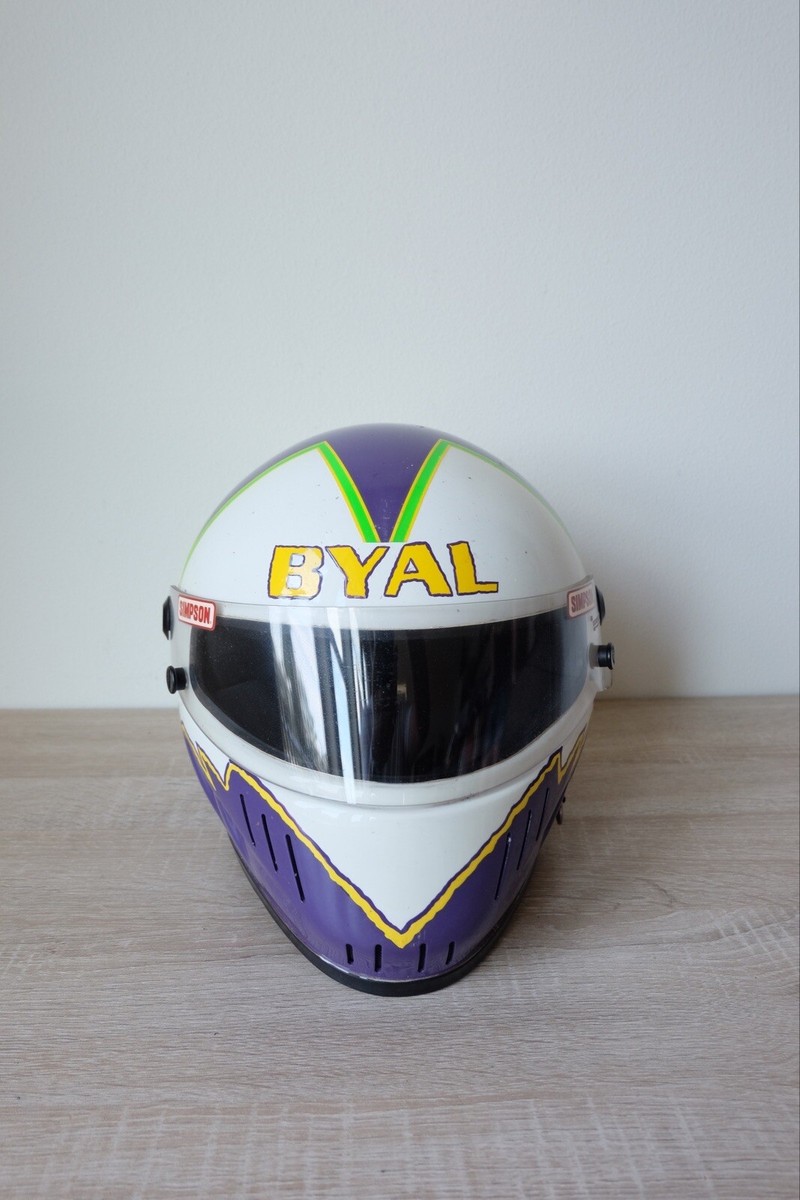 Vintage 1990 Simpson SX-6 Indy Racing Helmet SA90 Snell Sz 7 5/8