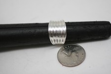 STERLING SILVER 925 RIBBED BAND RING SIZE 7