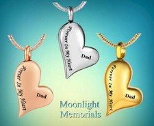 New Dad Forever in My Heart Cremation Urn Keepsake Ashes Memorial Necklace