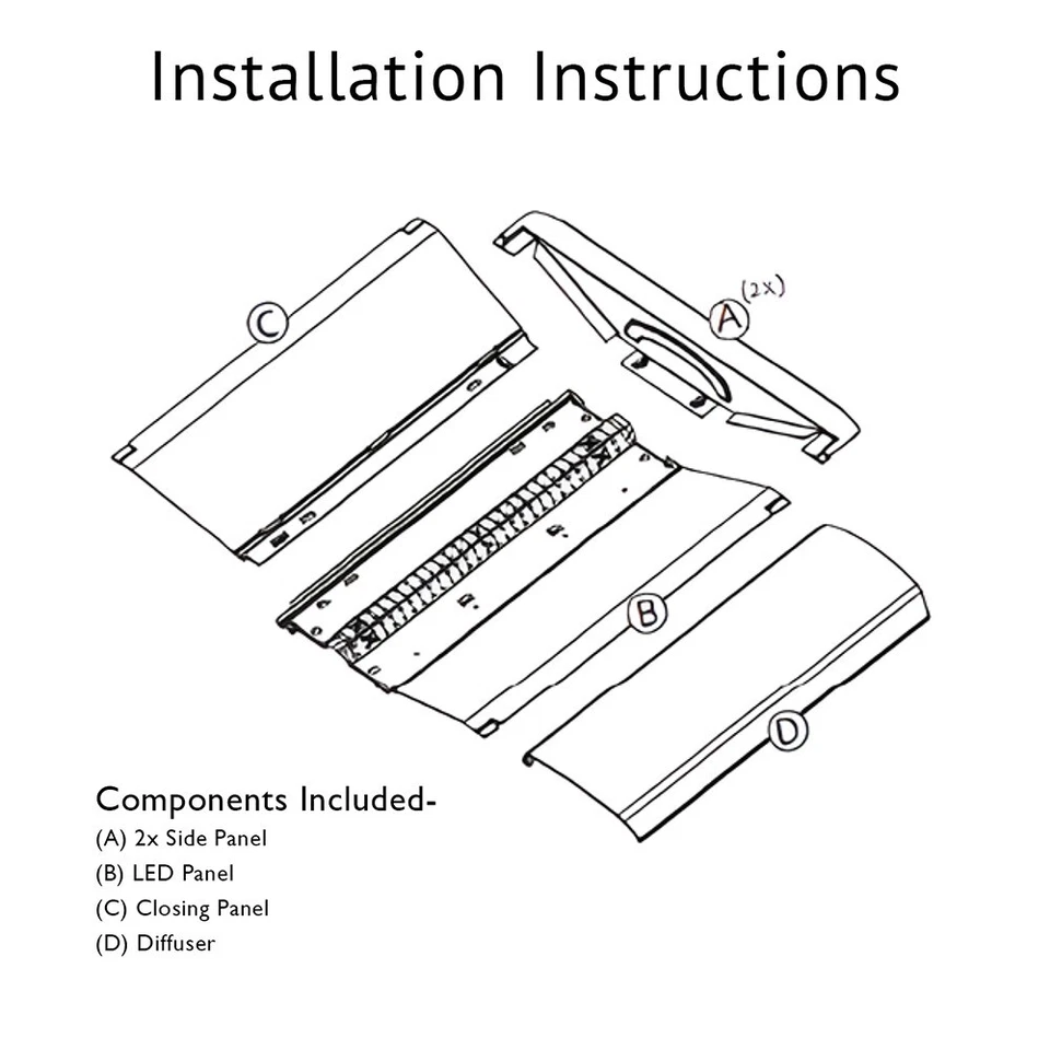 Kit de reacondicionamiento LED 2x4 Troffer panel de cesta central, 4000K, 40W, atenuación de 0-10V Foto 2 de 4