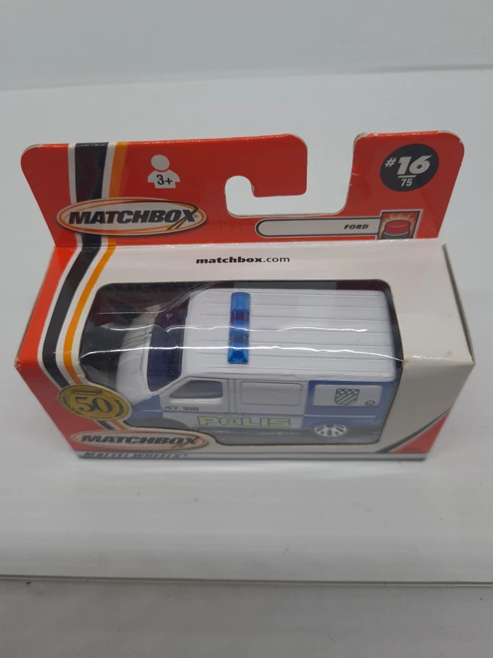 Matchbox Ford Transit Polis van decals MB #16 50th Anniversary New In Box 95818 - Image 4 of 4