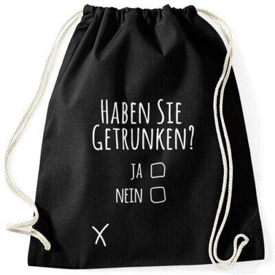 Gym bag with slogan have you drunk? funny gym bag drinking beer