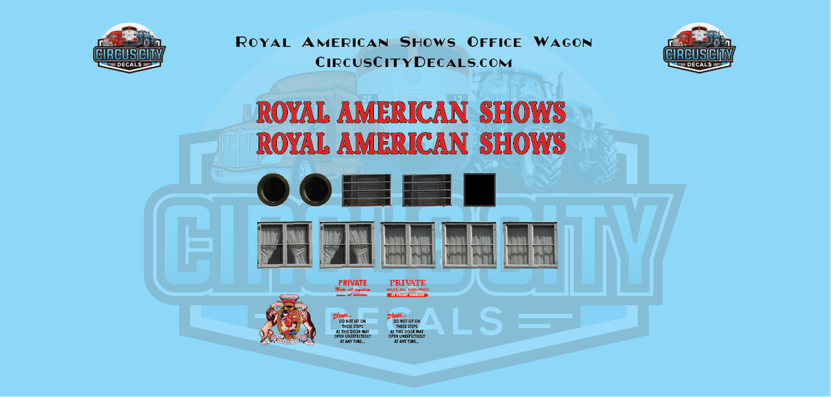 Royal American Shows Office Circus Wagon Kit HO Scale