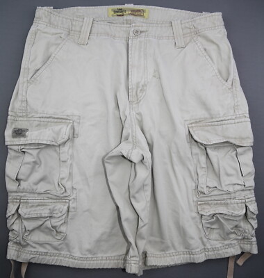 Vintage Men's Lee Dungarees Cargo Shorts Can't Bust Em Beige