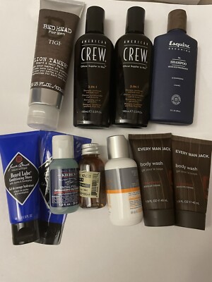 A Mixed Lot of Crew Classic, Jack Black Tigi, Every Man Jack, Travel+full Size