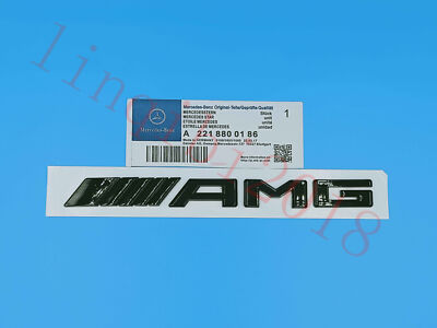 NEW Gloss Black '' AMG '' Letters Trunk Embl Badge Sticker for Mercedes Benz AMG