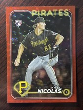 2024 Topps Series 2 Kyle Nicolas Red Ice Parallel #/199 SP RC Pirates 408