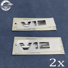 2x Chrome V12 Emblem Badge Side Fender Sticker For 0 7 Series G12 M760i M760li