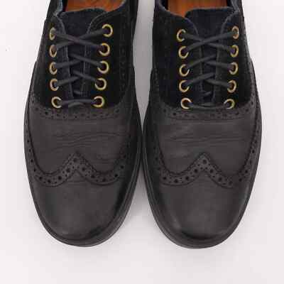 Cole Haan Leather Suede Wingtip Oxford Shoes C10823 Black  display picture 1