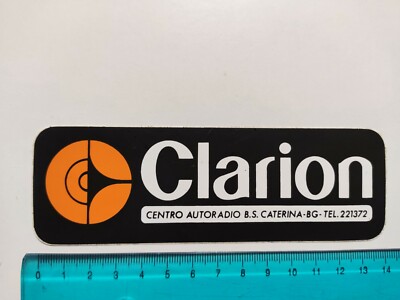 CLARION CAR RADIO STICKER BERGAMO STICKER STICKER VINTAGE 80s ORIGINAL