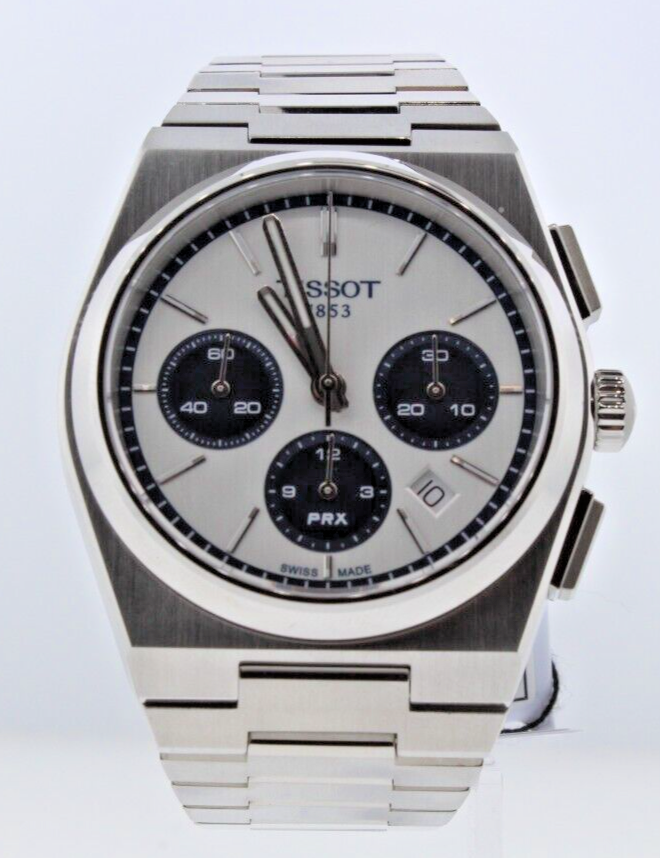Tissot PRX Automatic Chrono Blue Panda Dial Men's Watch - T137