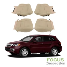 For Acura RDX 2007-2012 Front Driver Passenger Seat Cover Tan Perforated Leather
