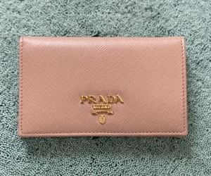 prada logo plaque card holder