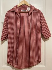 Vintage McGREGOR Medium red white cowboy cowgirl button up retro check M