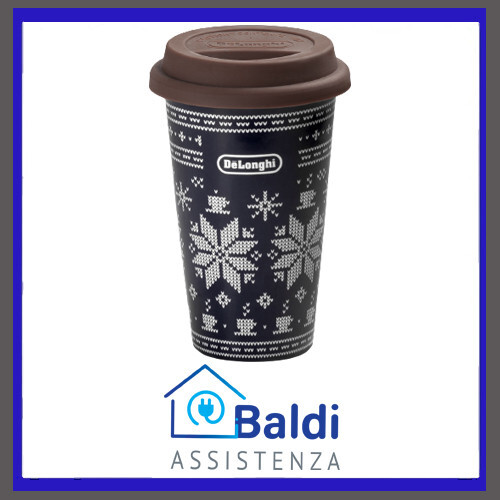 DE LONGHI MUG THERMOCUP TAZZA TERMICA DI CERAMICA A DOPPIA PARETE 300 ML.