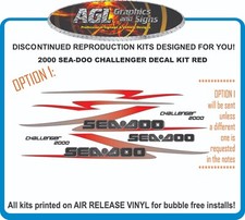 2000 SEA DOO Challenger Reproduction Decal Kit sea-doo graphics