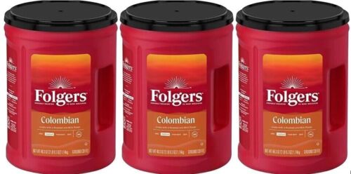 (EXP 06/02/2025) 3 Packs 100% Colombian Medium Roast Ground Coffee 40.3 oz