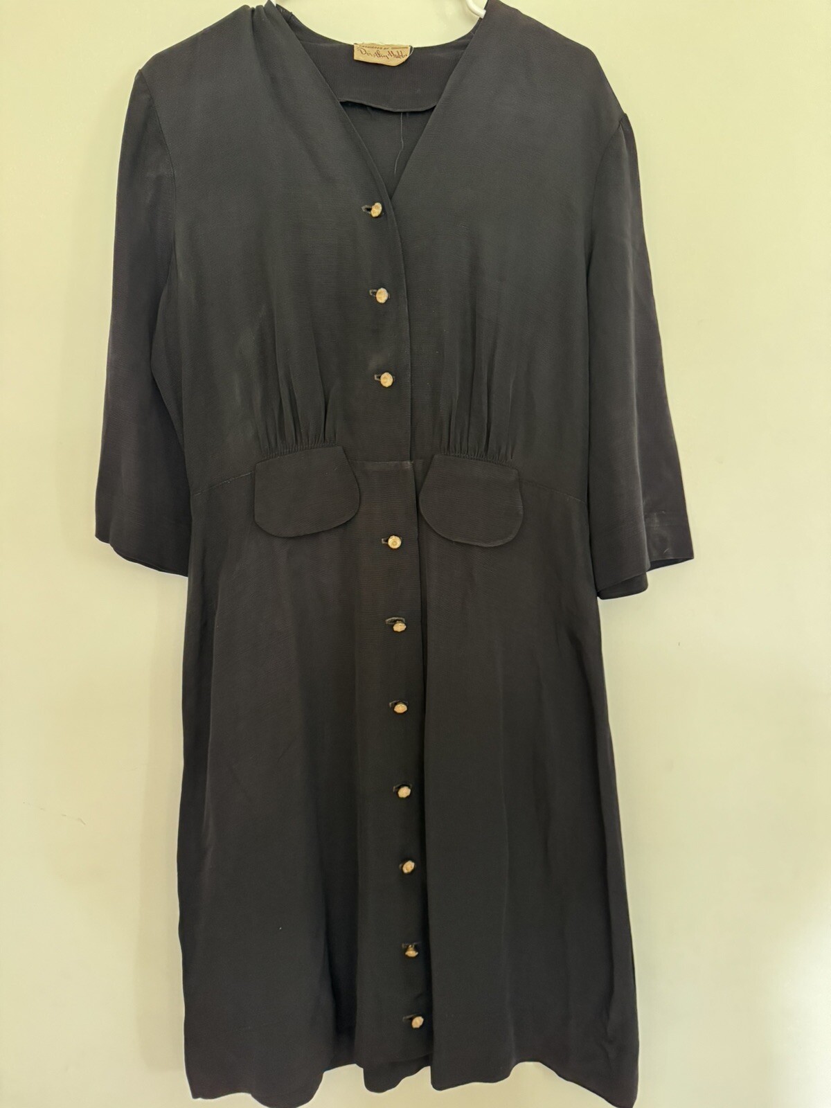 1940s/50s Rayon Dress By Dorothy Hubbs L/XL - image 2