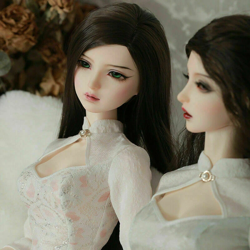 1/3 BJD Muñeca Sexy Mujeres Niña Resina Bola Ojos Articulados Maquillaje Cheongsam Vestido REGALO Foto 2 de 4