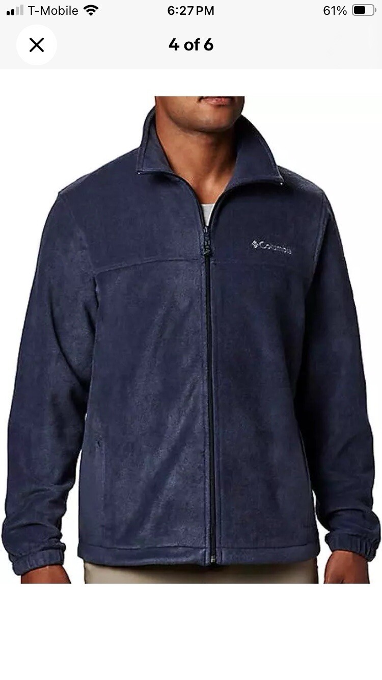 Columbia Men's Granite Mountain Full Zip Fleece Jacket Size Large Navy Blue New