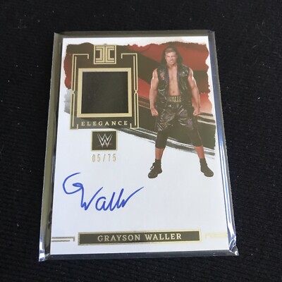 2023 Panini Impeccable WWE Grayson Waller #EM-GWL Elegance Jersey Auto 05/75