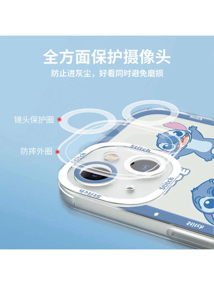 For iPhone Samsung Hot Cute Cartoon Stitch Women Girl Soft Phone Case Cover Back - Image 3 of 4