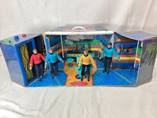 1974 Mego Star Trek USS Enterprise Playset & McCoy Kirk Spock Scotty Figure Lot