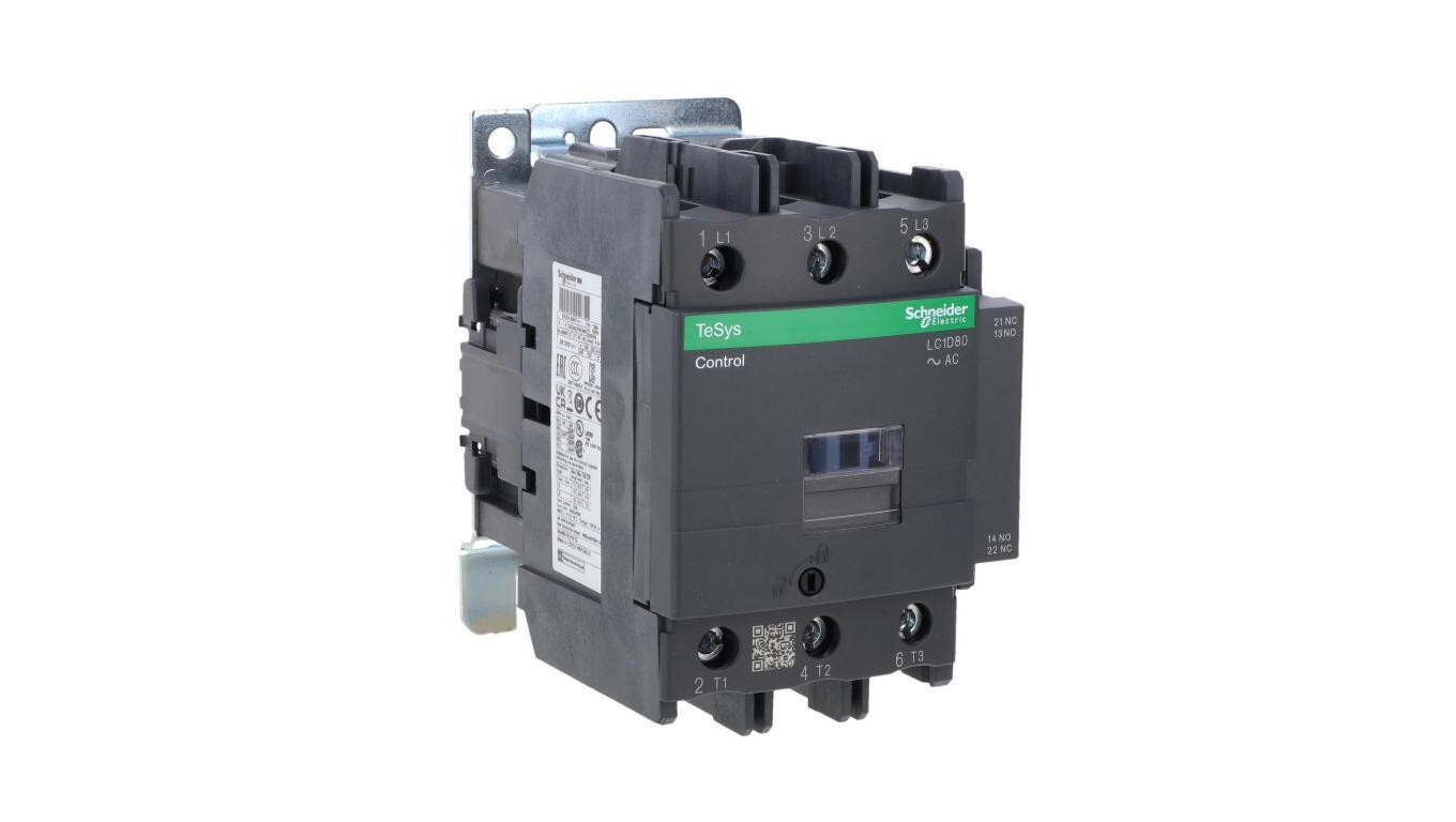 Power Contactor 80A 3P 110V AC 1NO 1R LC1D80F7 /T2UK