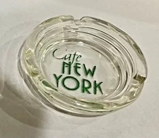 vintage Cafe New york glass ashtray