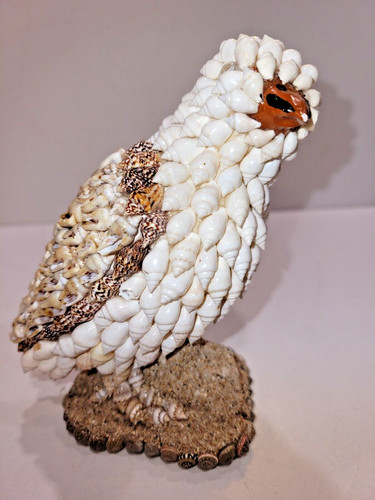 VTG Seashell Covered Figurine Bird Souvenir Trinket Collectible Shell Art Unique